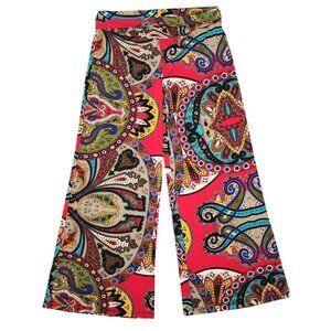 Women's Solola Fe Colorful Wide Leg Pull On Pants 2XL USA Made Flowy Dress